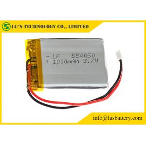 China 1000mah Rechargeable Lithium Polymer Battery 3.7v LP554050 lithium battery For MP3 / MP4 Player / Car GPS supplier