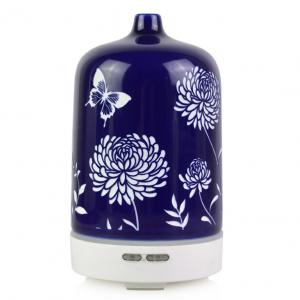 20-30ml/H Night Light Ceramic Aroma Diffuser Flower Pattern