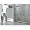 Tempered Glass Frameless Single Shower Doors Red Bronze Hinge Swing Stainless