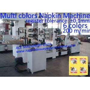 Máquina imprimindo de papel do guardanapo para a venda com seis impressões de cores de China