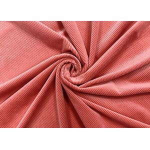 China 180GSM 100% Polyester Corduroy Fabric Pillows Making Salmon Red Color supplier