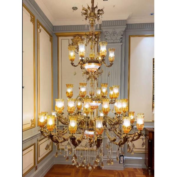 European Style Round Oversized Crystal Chandelier Crystal Extra Large Chandeliers