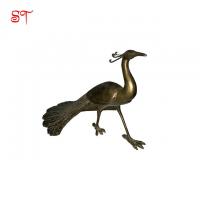 China Factory Custom Bronze Peacock Statue peafowl Figurine Sculpture Indoor Peahen Anima Ornaments Brass Decoration on sale