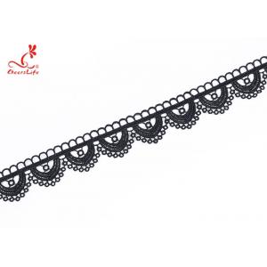 China Durable Quality 4 Cm Popular Milk Yarn Voile Embroidered Embroidery Hollow Out Black Lace for Casual Dress supplier