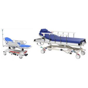 China Stable Patient Transfer Trolley , Folding Stretcher Trolley With Two Hydraulic Pumps supplier