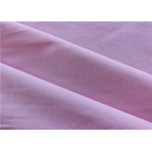 China Pink Knitted Fabric Lycra Cotton Single Jersey 32S Cotton Spandex supplier