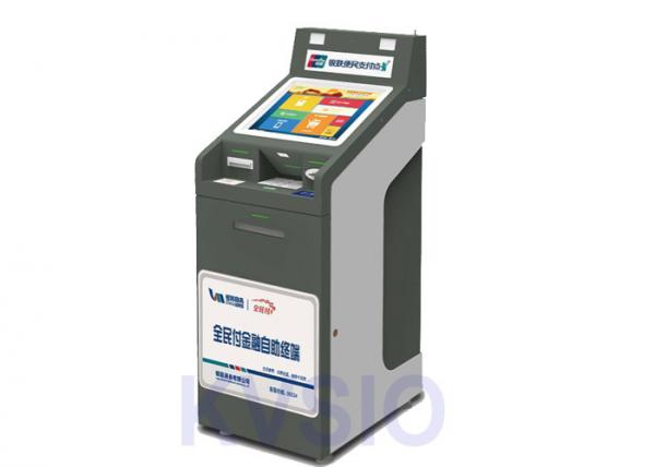 High Security Outdoor Payment Kiosk , Bill Payment Machine With Biometric Reader