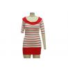 Stylish Summer Casual Ladies Wear Red And White Striped Short Sleeve Shirt