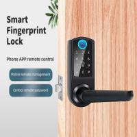 China Passcode 180mm Alkaline Smart Fingerprint Door Lock Commercial Wireless on sale