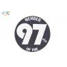 Irregular Embroidered Letter Patch / Iron On Number Patches Color Customized