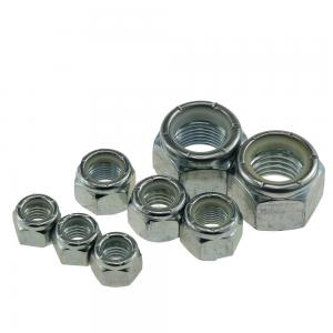 SAE J995 Grade 4 M10 Nylon Insert Lock Nuts Zinc Coated