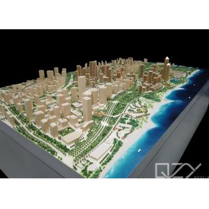 Modelo arquitectónico en miniatura de Aecom Basswood con iluminación LED para el proyecto TOD de Xiamen a escala 1:600 y ciclo de producción de 12 días