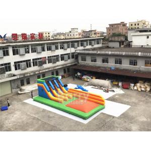 0.55mm PVC Tarpaulin Inflatable Combo Slide With Air Jump Game For Kids Playground