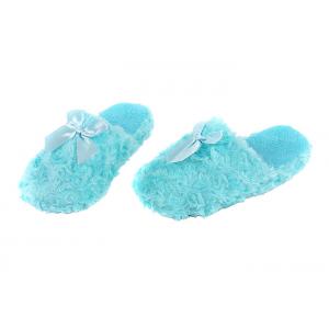 China Close Toe Disposable House Slippers , Blue Plush Slippers For Women  supplier