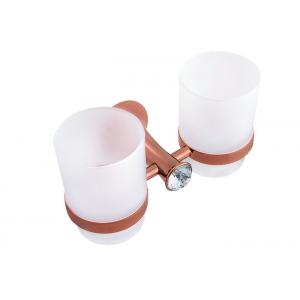 Zinc Alloy and Crystal  Bathroom Accessories Double Toothbrush Tumbler Holder Classic Design
