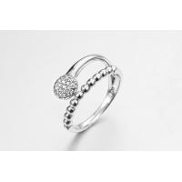 China 2.78g 925 Silver CZ Rings ODM Sterling Silver Moon And Star Ring on sale