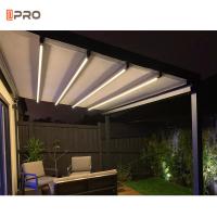 China Aluminum Electrical Patio Awning Windproof Waterproof Pergola Retractable Awning on sale