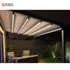 China Aluminum Electrical Patio Awning Windproof Waterproof Pergola Retractable Awning supplier