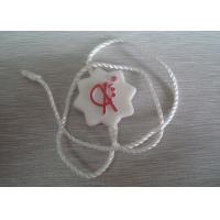 China Custom Engraved Plastic Name Tags Waterproof Plastic Tags Embossed Red Logo on sale