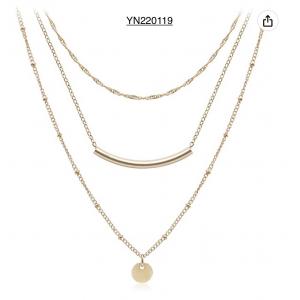 China SS Steel 45cm Multi Layered Gold Cross Necklace For Women supplier