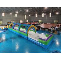 China SGS Commercial Inflatable Water Slides Single Lane Kids Adults Party Rental Custom Inflatable Water Slip With Pool on sale