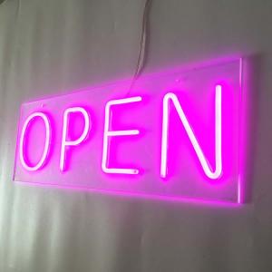 Brand Names Pink Bar Open Neon Sign 50000-80000 Hours Lifetime