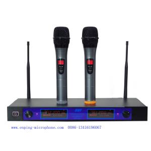China UM-1012 professional  double handheld VHF wireless microphone with screen  / micrófono / good quality supplier