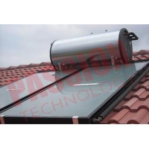 China White Steel Compact Pressure Flat Panel Solar Hot Water Systems With Solar Collector supplier