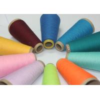 China Dope Dyed Spun Polyester Yarn Eco Friendly For Knitting Gloves Fabric on sale