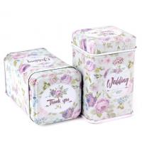 China Wedding Souvenir Gift Packing Metal Tin Can For Candy Chocolate Tea Storage on sale