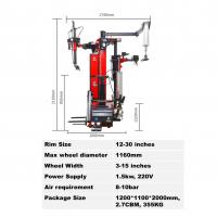 China Full Auto Tire Changer 8 - 10 Bar Car Wheel Changer With Left Side Asist Arm on sale