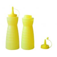 China 500ml Yellow Pear Shaped Soy Sauce Bottle PP Products 6 * 20 cm on sale