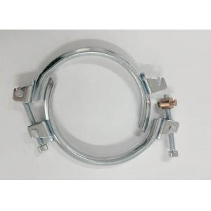 China T Bolt 150mm Galvanized Steel Hose Clamp Two Parts Ring With Seal supplier