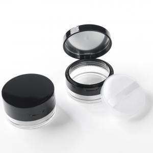 20g Clear Plastic Loose Powder Finishing Powder Cosmetic Jar With Mirror Lid