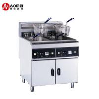 China Electric Restaurant Deep Fryer 28L*2 2 Tank 4 Basket Overheat Protection 800x805x1100 on sale