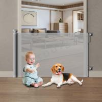 China Extra Wide Pets Mesh Safety Gate Extends To 55 For Babies Outdoor Protection on sale