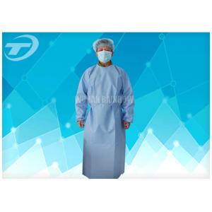 PP Nonwoven Medical Disposable Hospital Gowns With Tie / Magic Stick