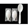 Eco Friendly White Disposable Plastic Folding Spoon For Fast Food Porridge