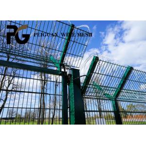 Decorative Airport Security Metal Fencing With Razor Barbed Wire