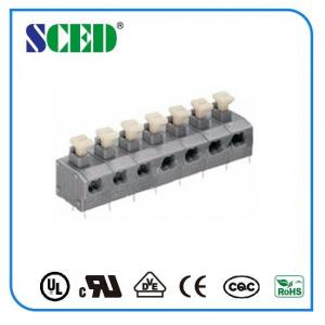 7.62mm Center Spacing Screwless Terminal Block Grey Spring Brass