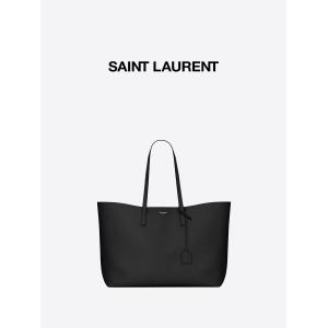 1.4lb Textured Leather Branded Ladies Handbag Black YSL Calfskin Bag East West