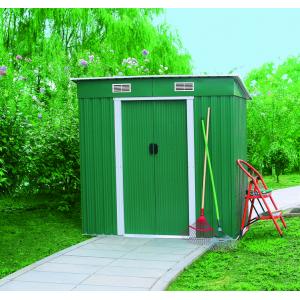 Strong Steel Garden Sheds , Metal Garden Sheds Deep Ribbed Corrugated Wall