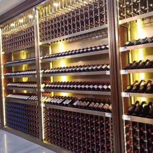 China Stainless Steel Classic Wine Cabinet Large Red Wine Storage Cabinet supplier