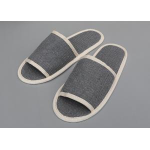 China Biodegradable Sugarcane Sole Hotel Room Slippers Cotton Velour supplier