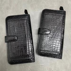 Authentic Exotic Crocodile Belly Skin Men's Large Card Wallet Genuine Alligator Leather Clutch Purse Male Phone Holders