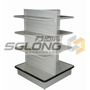 China Four Way Supermarket Display Shelves Convenience Store Racks Q195 Material supplier
