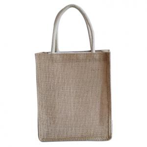 Fancy Cat Printed Jute Tote Bags With Soft Loop Handle Burlap Silk Screen