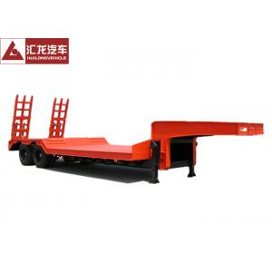 China Anti - Shock Tyre Heavy Duty Trailer Concave Low Bed Trailer Dual Line Brake System wholesale