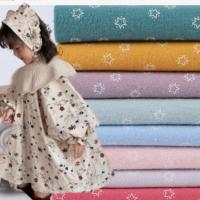 China Printed Flannel Cotton Shirt Fabric Spandex Brush Kids Skirt Autumn Dress Fabric  55SX50S 120GSM on sale