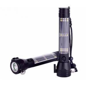 China Solar Charging LED Flashlight with Compass, Safety Hammer,Belt Cutter,Magnet . supplier